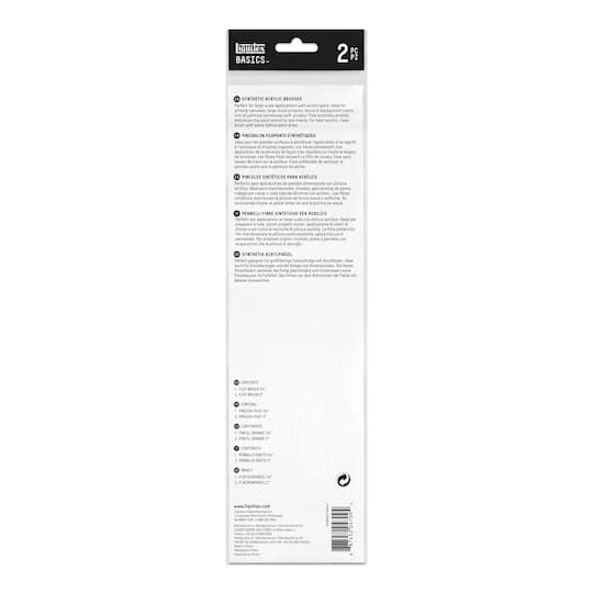 Liquitex® BASICS® Synthetic Hair 2 Piece Flat Brush Set